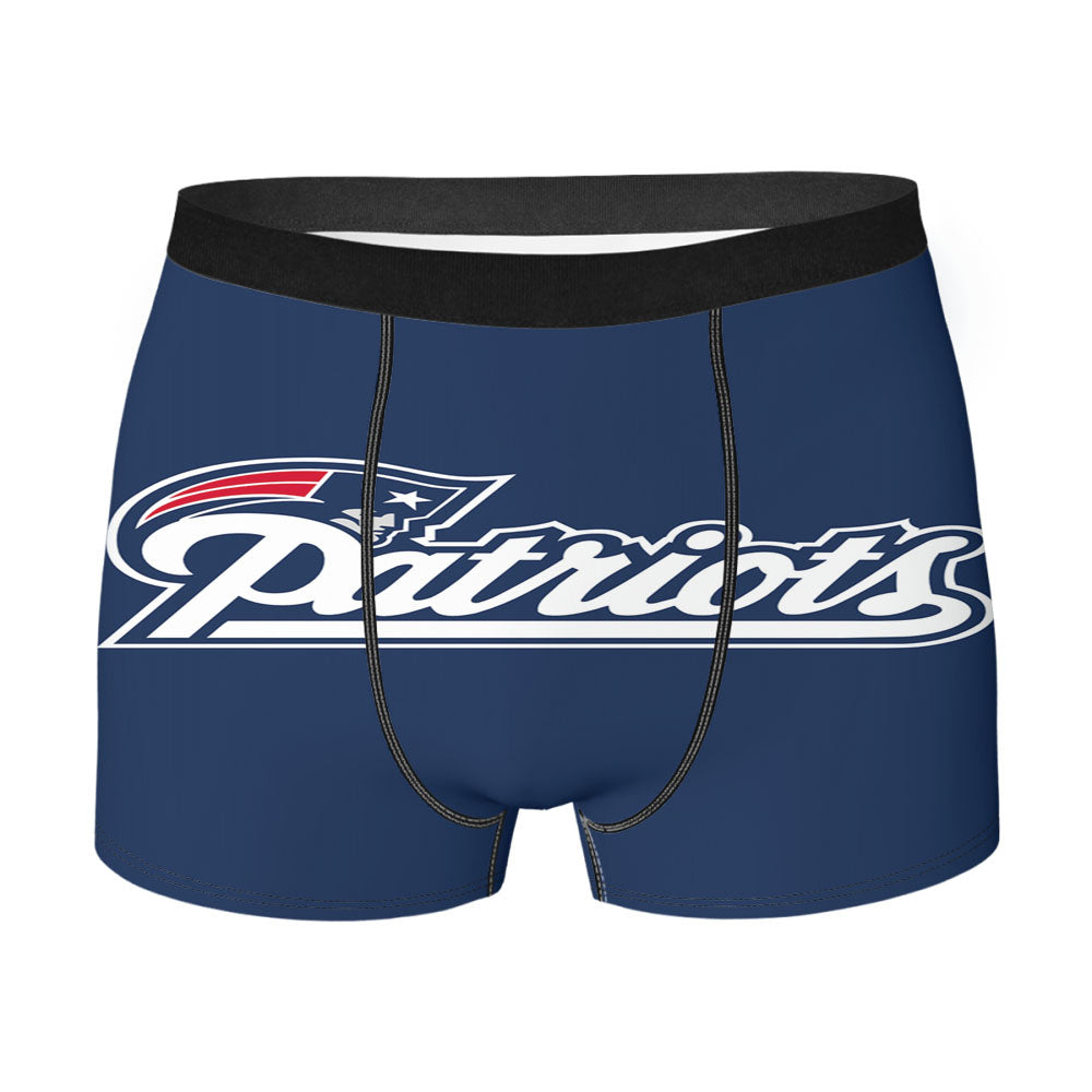Front New England Patriots Logo Men'S Boxer Briefs