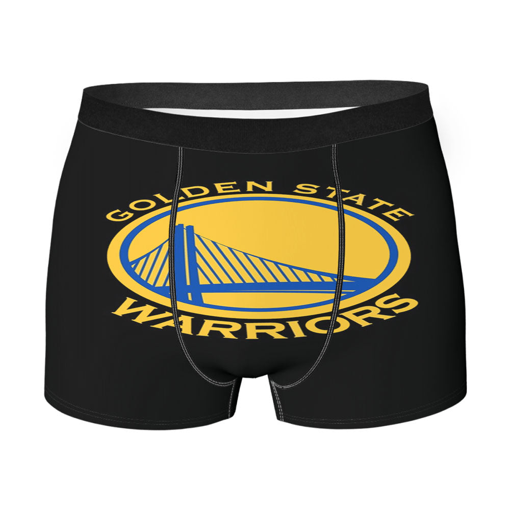 Golden State Warriors Blue Yellow Logo Men'S Boxer Briefs