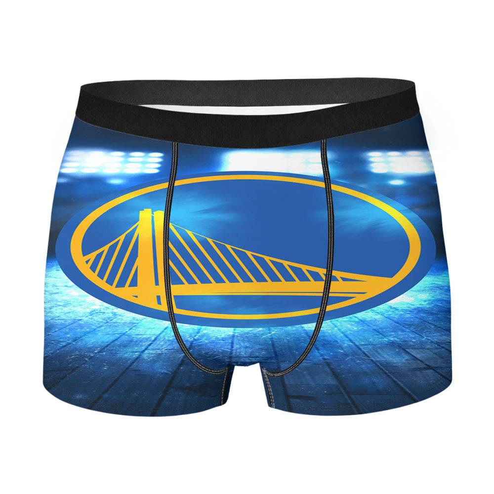 Golden State Warriors Logo Nba Sports Art Illustration Men'S Boxer Briefs