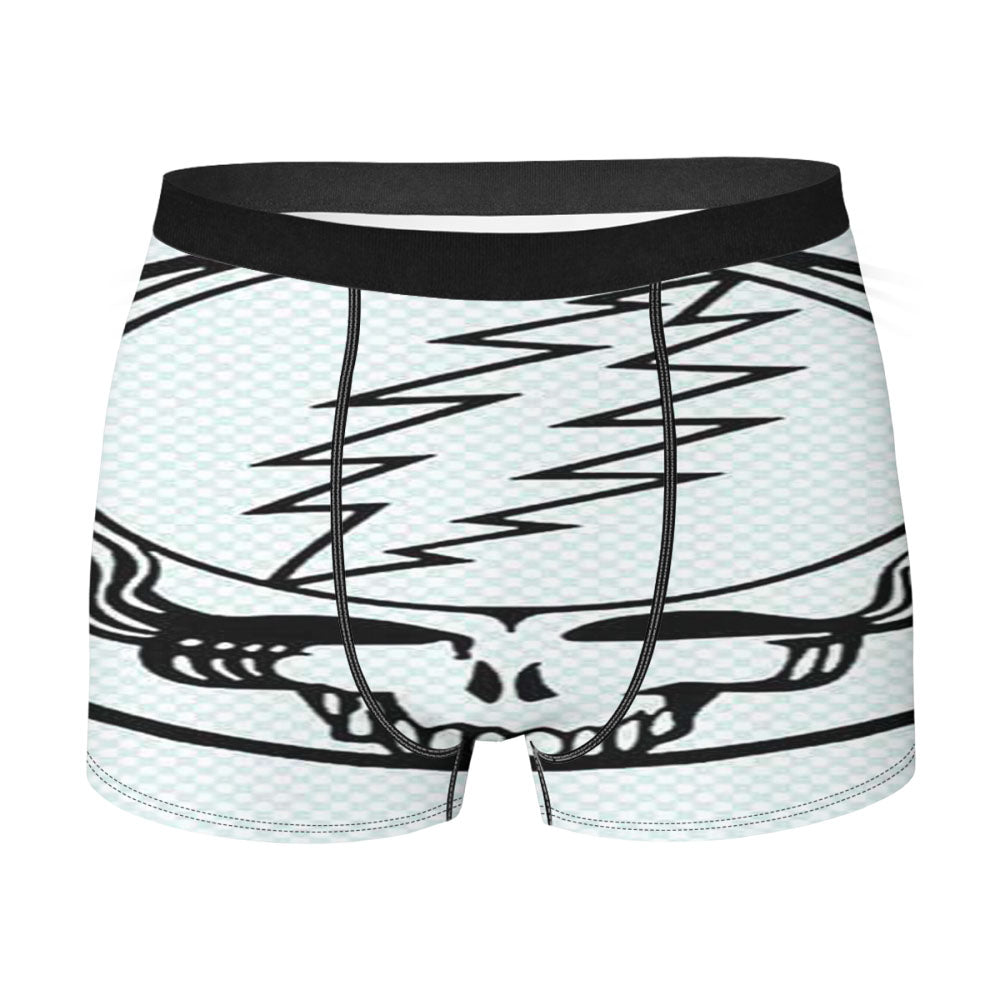 Grateful Dead Logo Outline Checkered Men'S Boxer Briefs