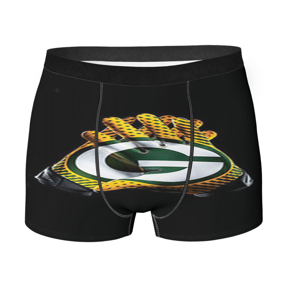 Green Bay Packer On Gloves Men'S Boxer Briefs