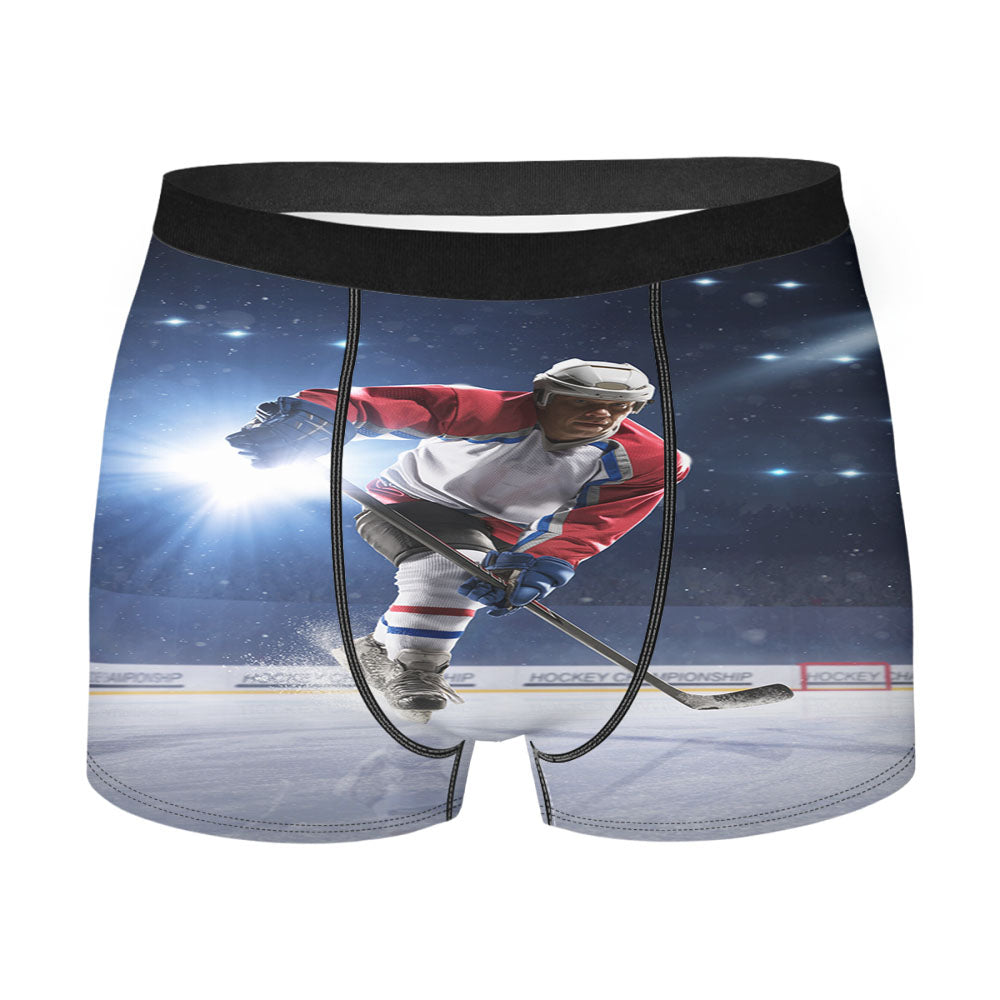 Hockey Man Ice Uniform Men'S Boxer Briefs