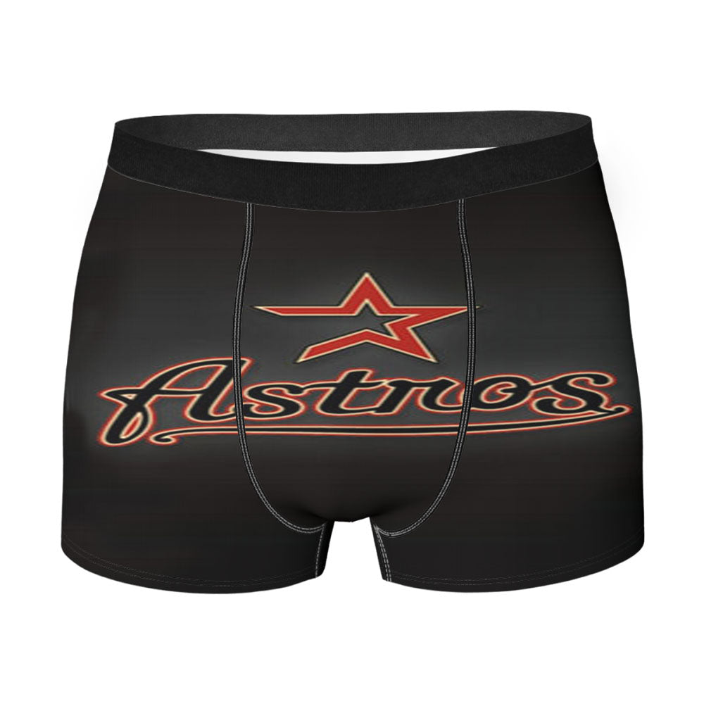 Houston Astros Black Men'S Boxer Briefs