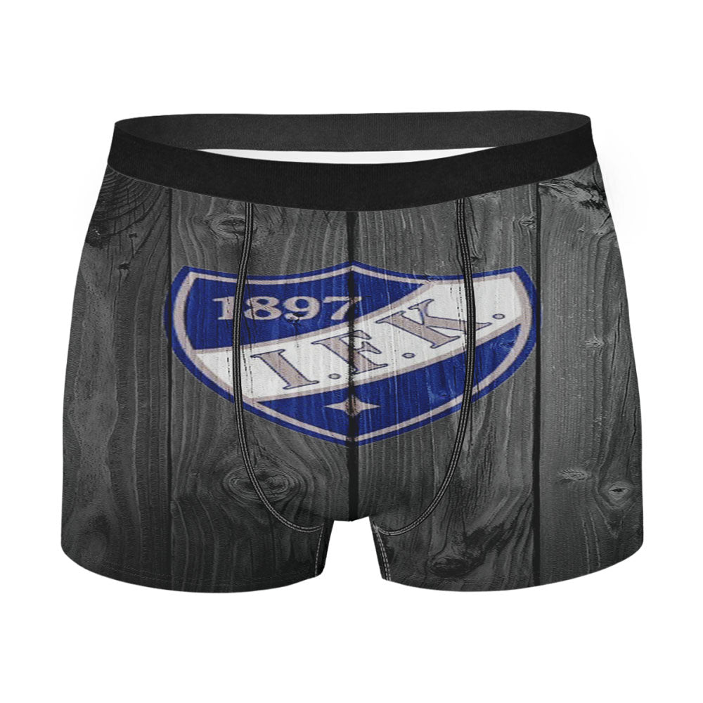Ifk Helsinki Hifk Nhl Logo Dark Wood Wallpaper Men'S Boxer Briefs
