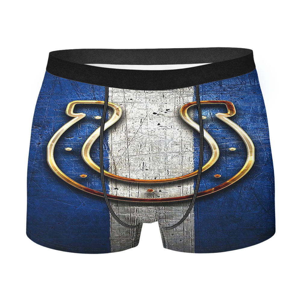 Indianapolis Colts Logo Stripes Men'S Boxer Briefs