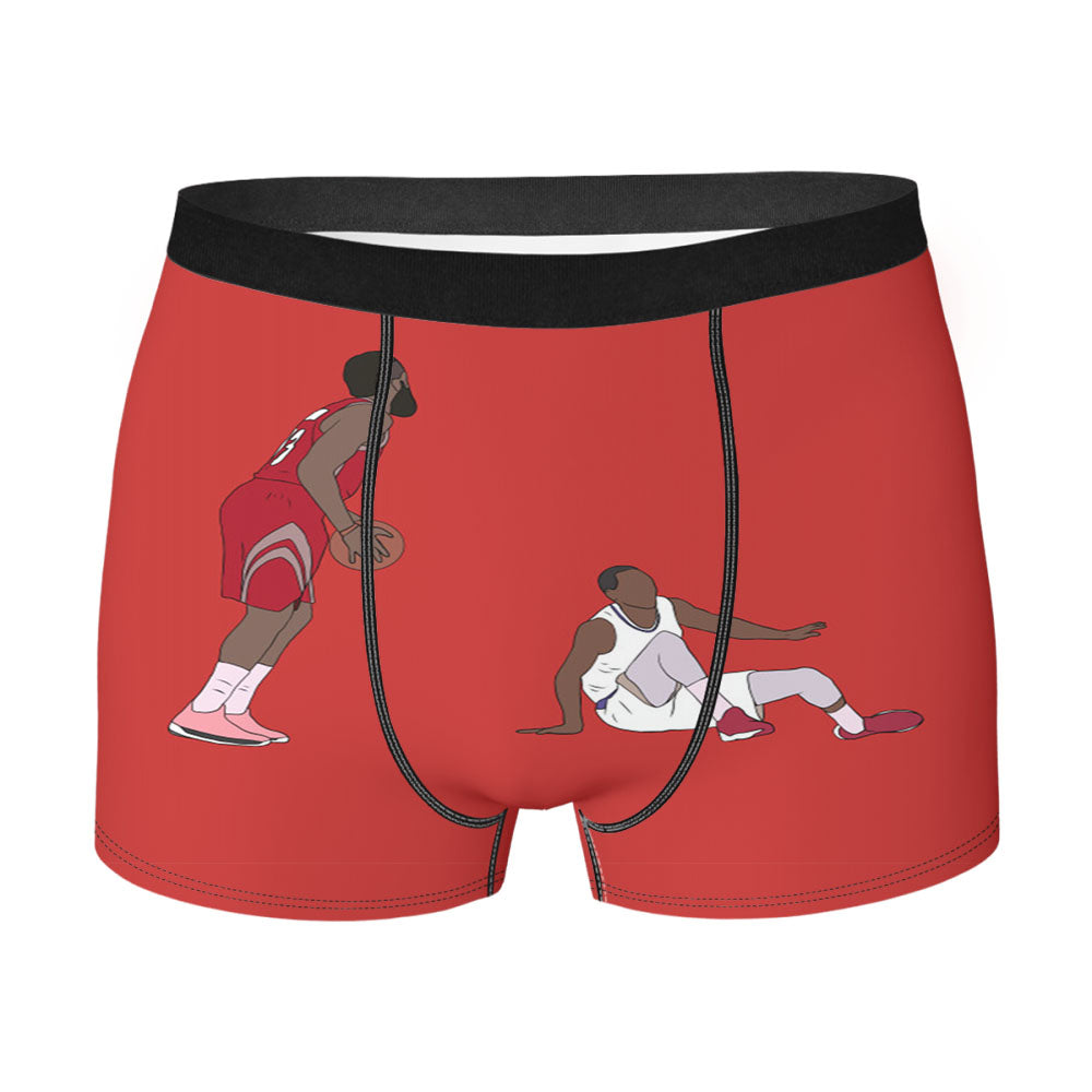 James Harden Crossover On Wesley Johnson Men'S Boxer Briefs