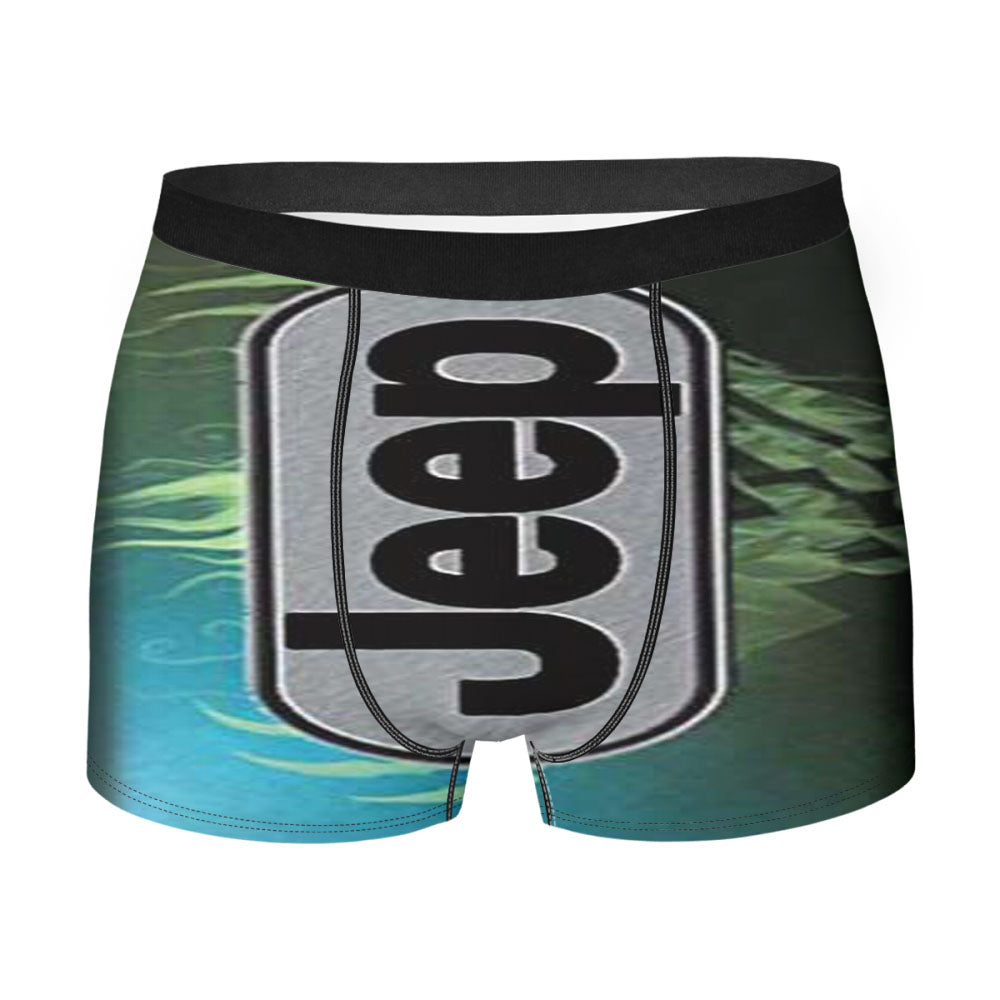 Jeep Green Flames Men'S Boxer Briefs