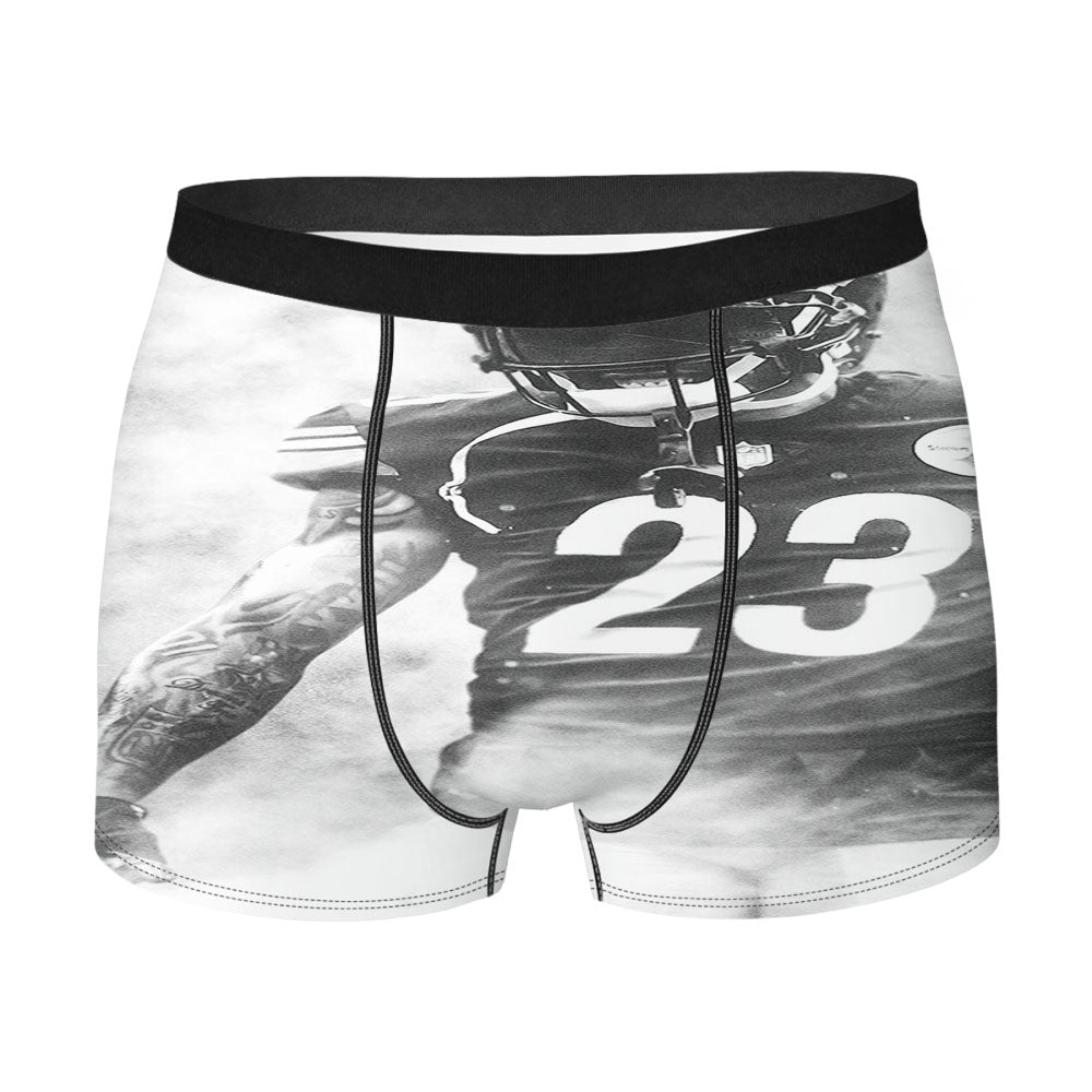 Joe Haden Pittsburgh Steelers Smoke Wallpaper Men'S Boxer Briefs
