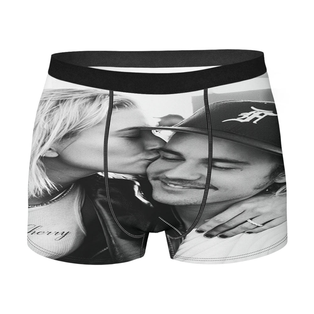 Justin Bieber Hailey Baldwin Kiss Men'S Boxer Briefs