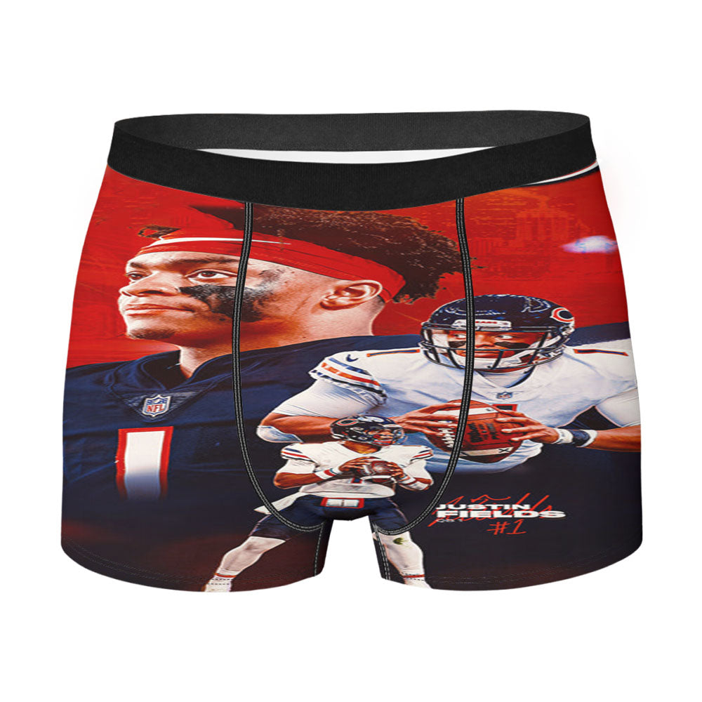 Justin Fields Chicago Bears Men'S Boxer Briefs