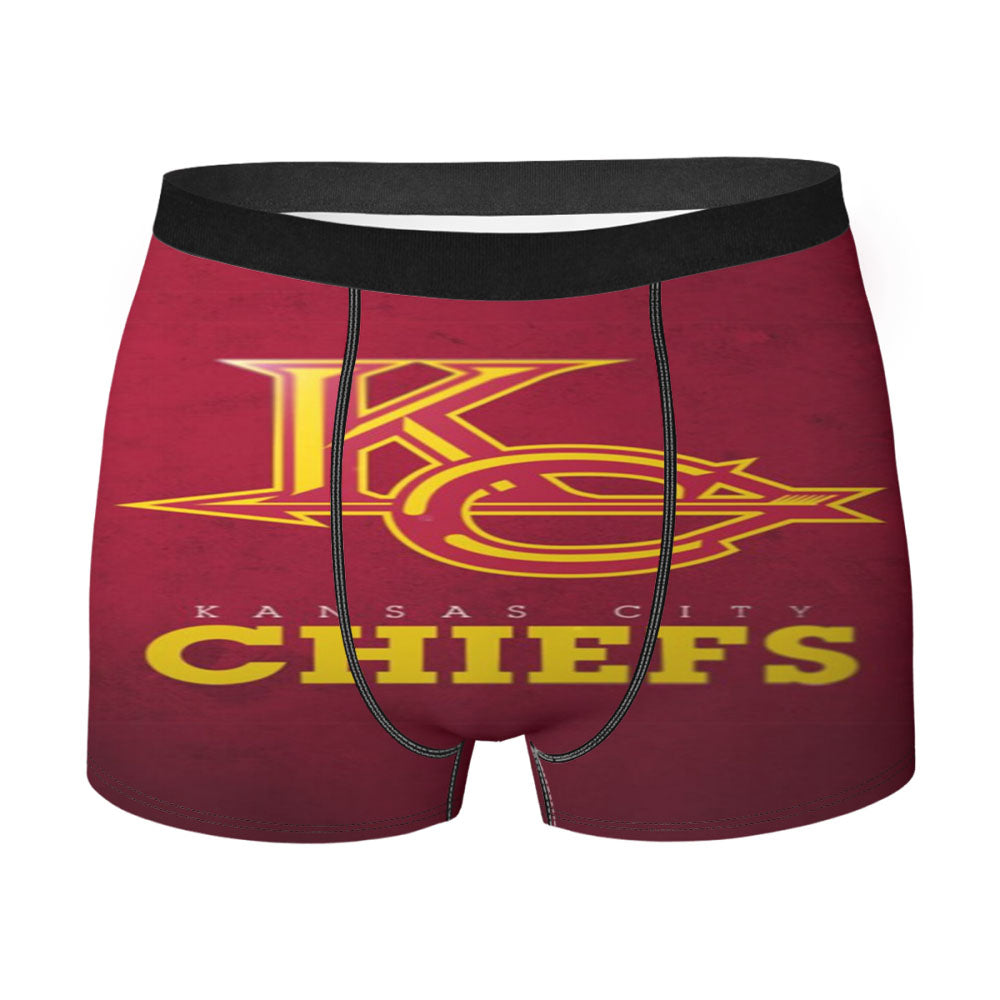 Kansas City Chiefs Red Grunge Wallpaper Men'S Boxer Briefs