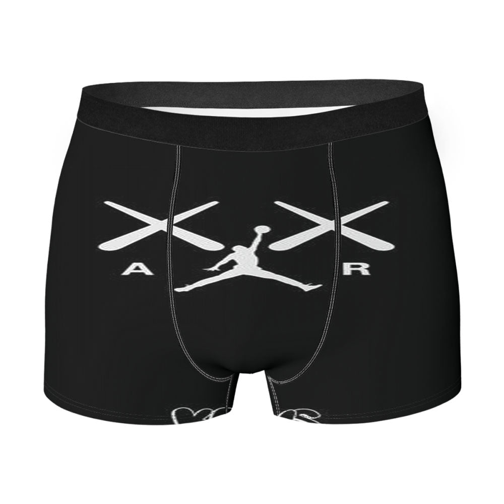 Kaws Air Jordan Midnight Black Men'S Boxer Briefs