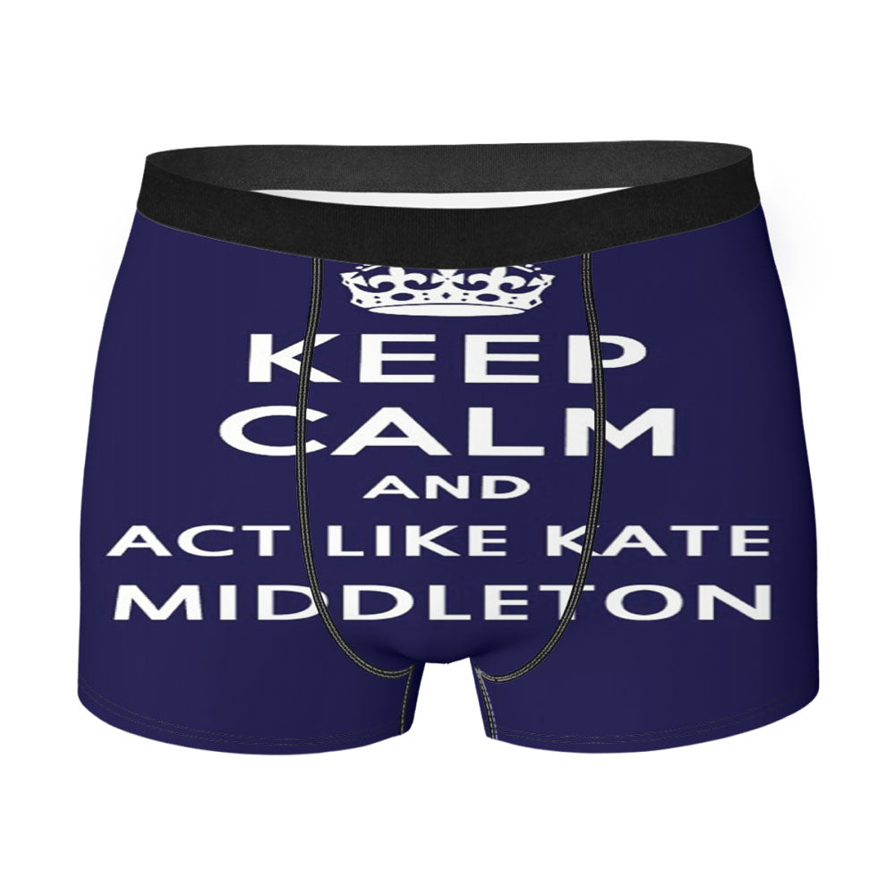 Keep Calm And Act Like Kate Middleton Men'S Boxer Briefs