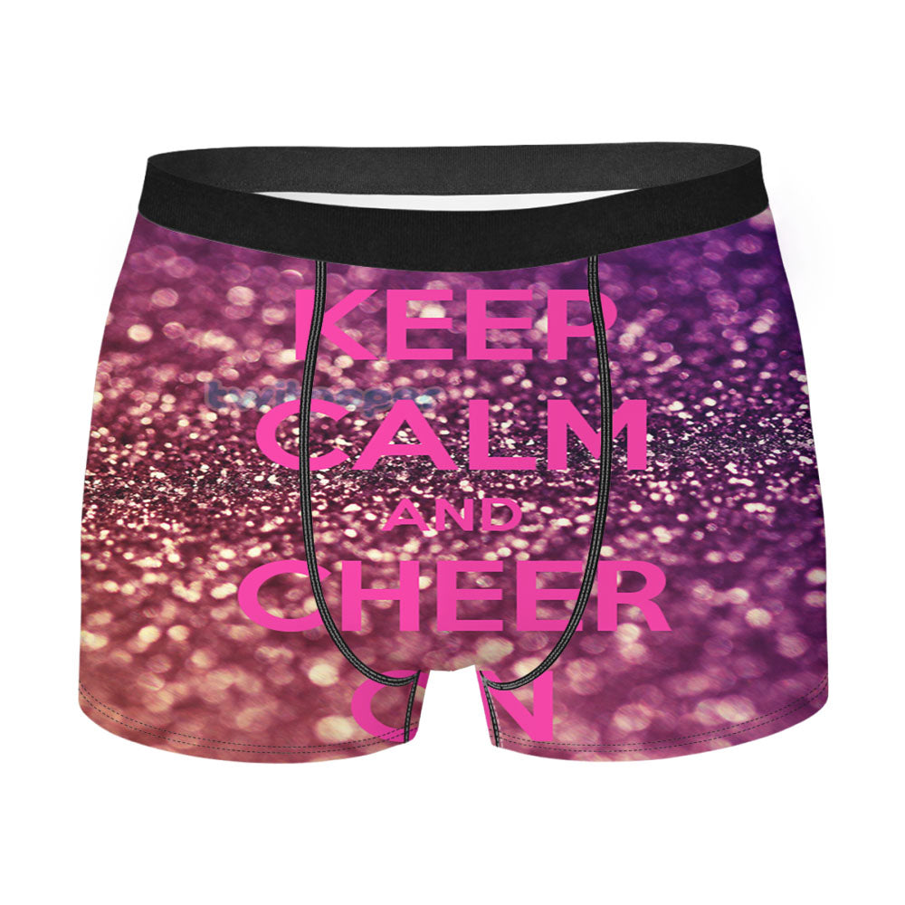 Keep Calm And Cheer On Cheerleading Men'S Boxer Briefs