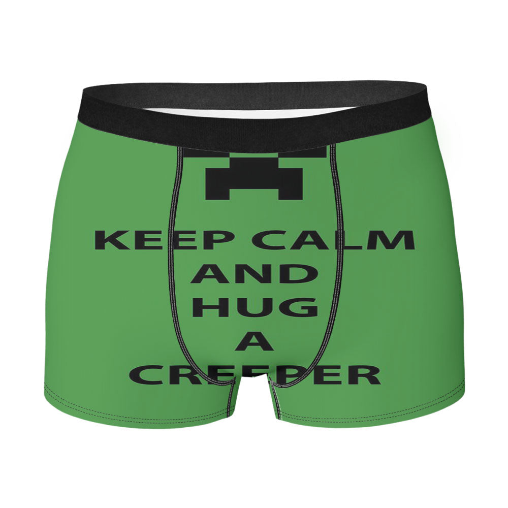 Keep Calm And Hug A Creeper Men'S Boxer Briefs