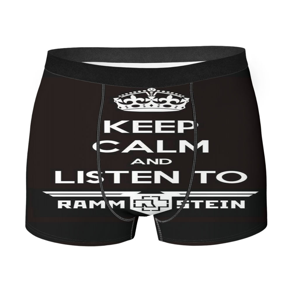 Keep Calm And Listen Rammstein Men'S Boxer Briefs