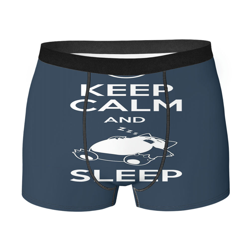 Keep Calm And Sleep Pokemon Men'S Boxer Briefs