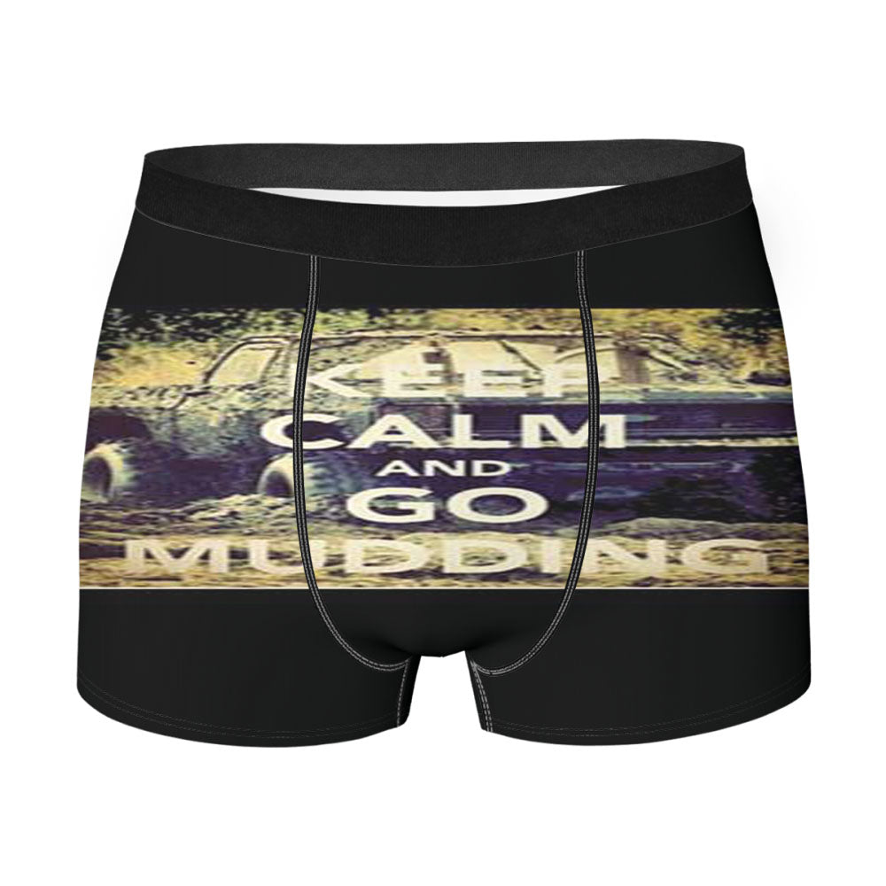 Keep Calm Go Mudding Men'S Boxer Briefs