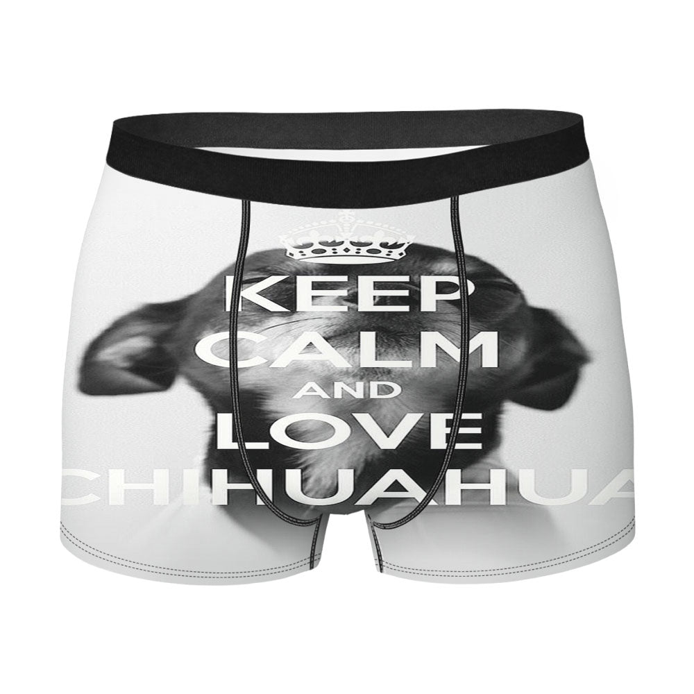 Keep Calm Love Chihuahua Men'S Boxer Briefs