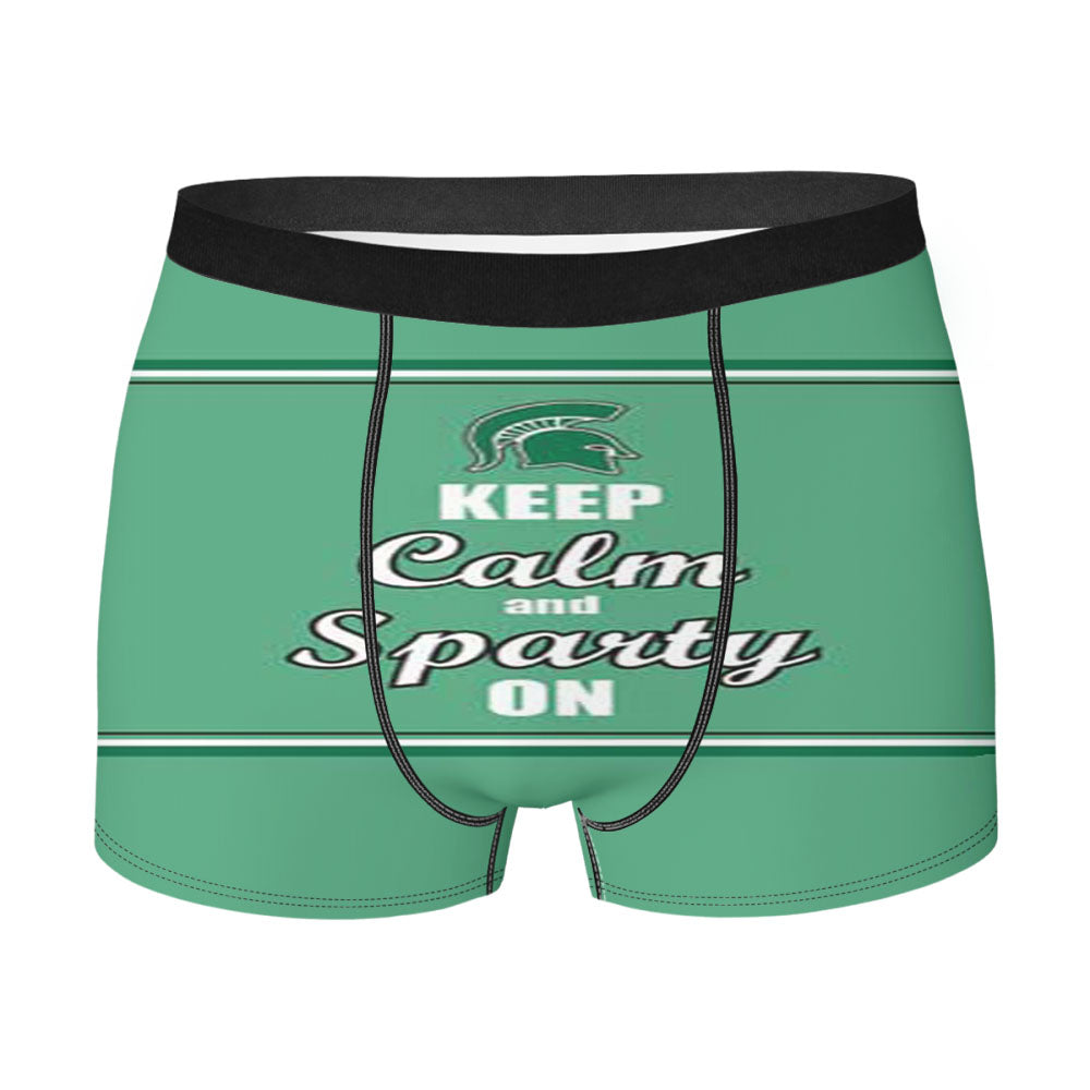 Keep Calm Sparty On Men'S Boxer Briefs