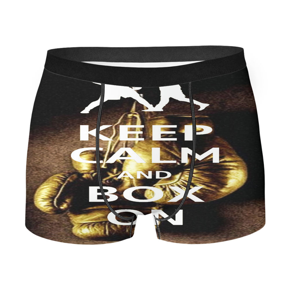 Keep Calm Wwe Boxing Gloves Men'S Boxer Briefs