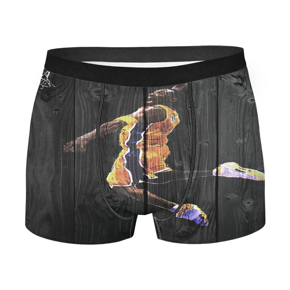 Kobe Bryant Dark Wood Wallpaper Men'S Boxer Briefs