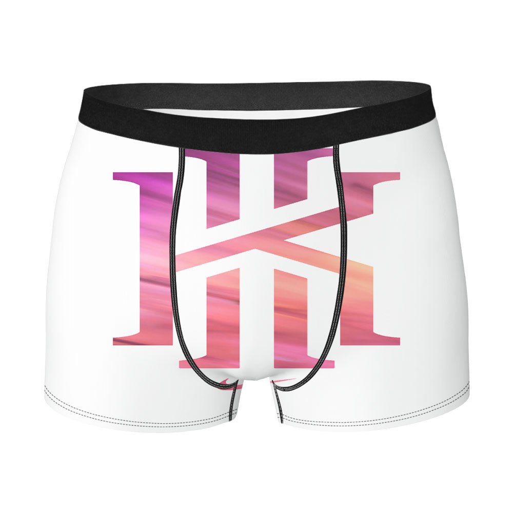 Kyrie Irving Nike White Pink Logo Men'S Boxer Briefs