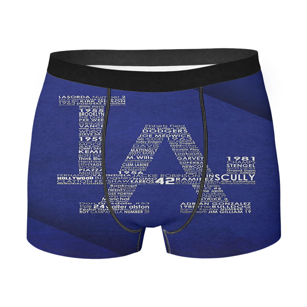 La Dodgers Typography Men'S Boxer Briefs