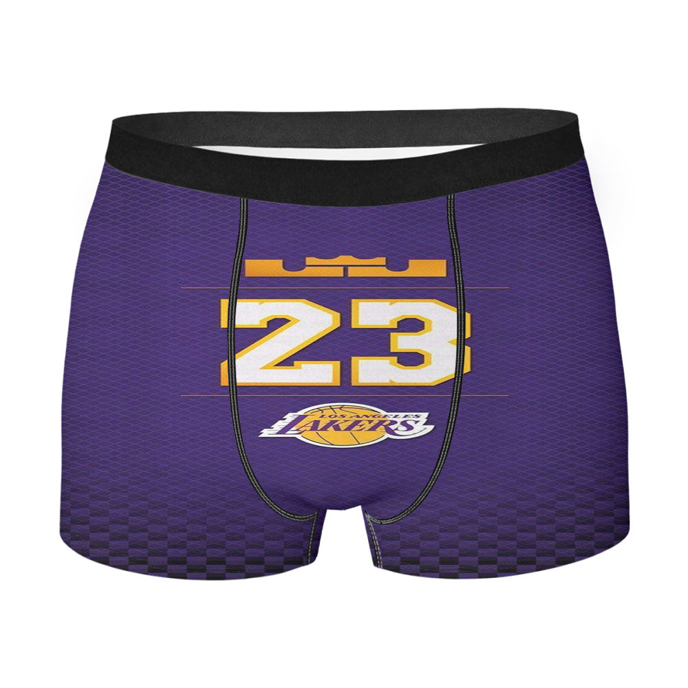 Lakers 23 Los Angeles Texture Men'S Boxer Briefs