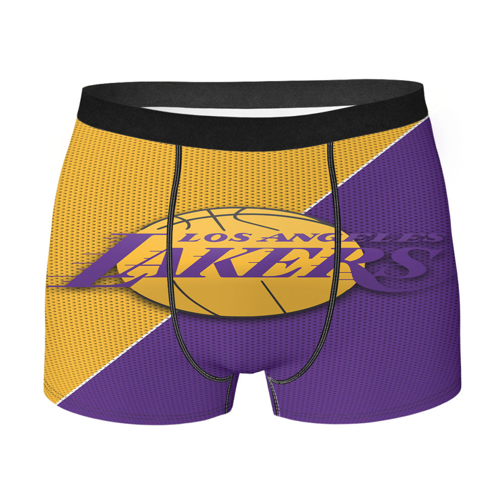 Lakers Team Yellow Purple Men'S Boxer Briefs