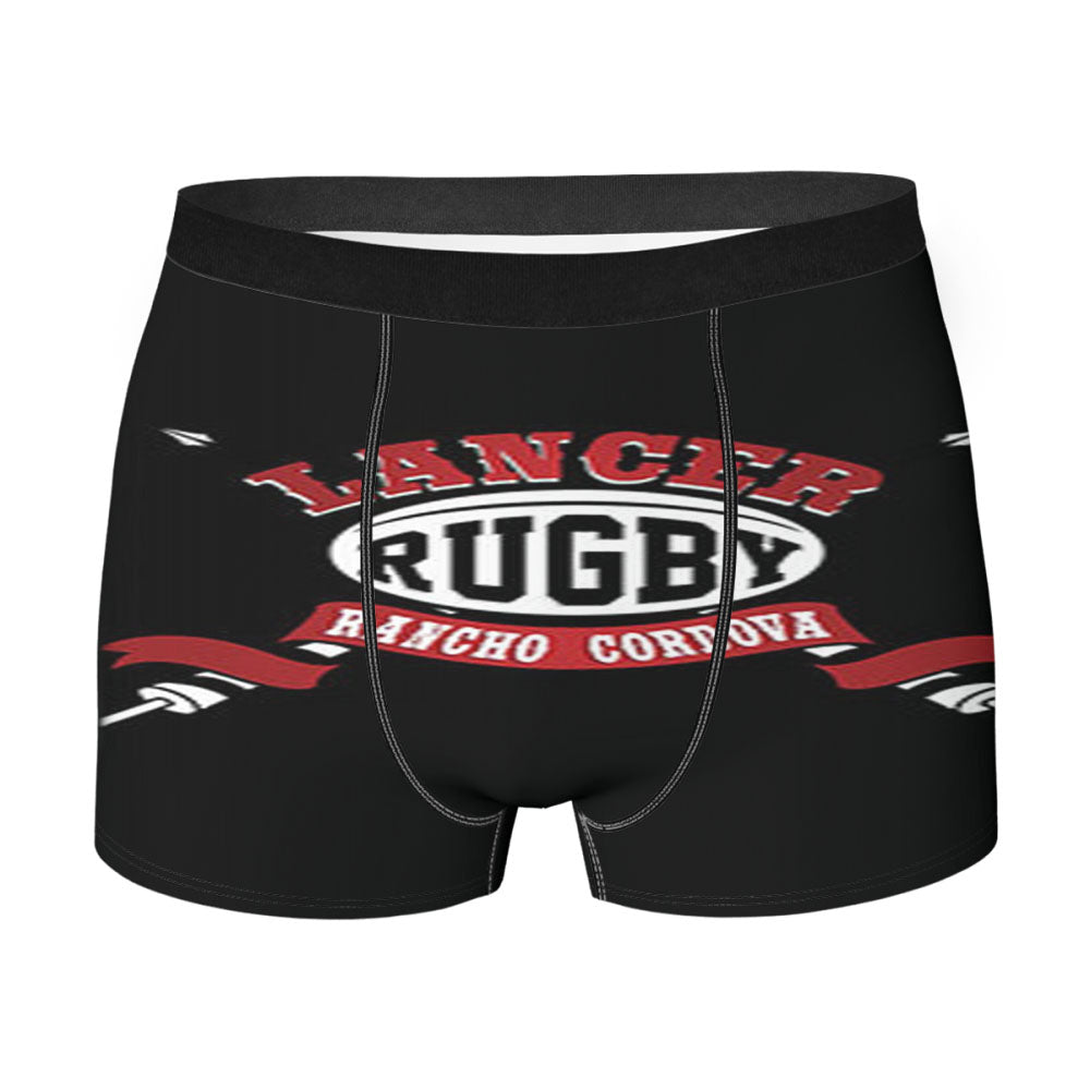 Lancer Rugby Logo Black Men'S Boxer Briefs