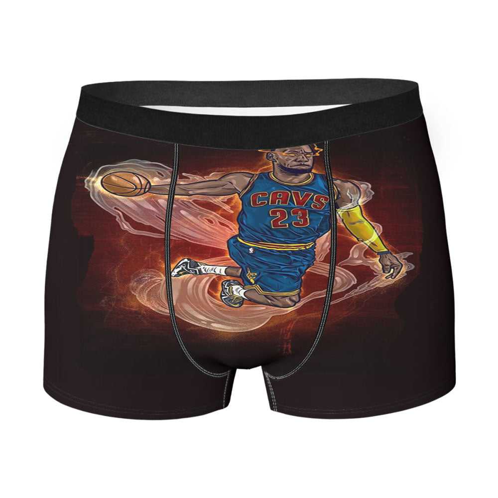 Lebron James Heat Illustration Men'S Boxer Briefs