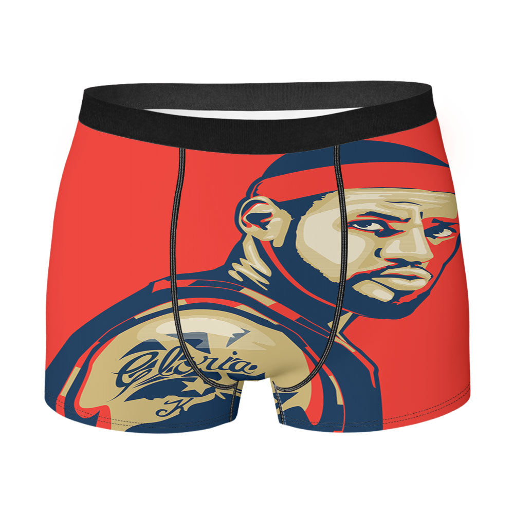 Lebron James Illustration Red Men'S Boxer Briefs