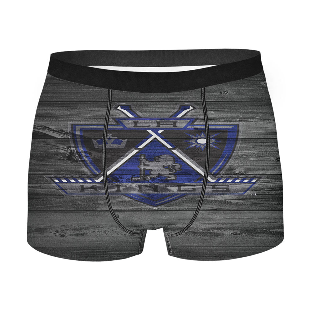 Los Angeles Kings Nhl Logo Dark Wood Men'S Boxer Briefs