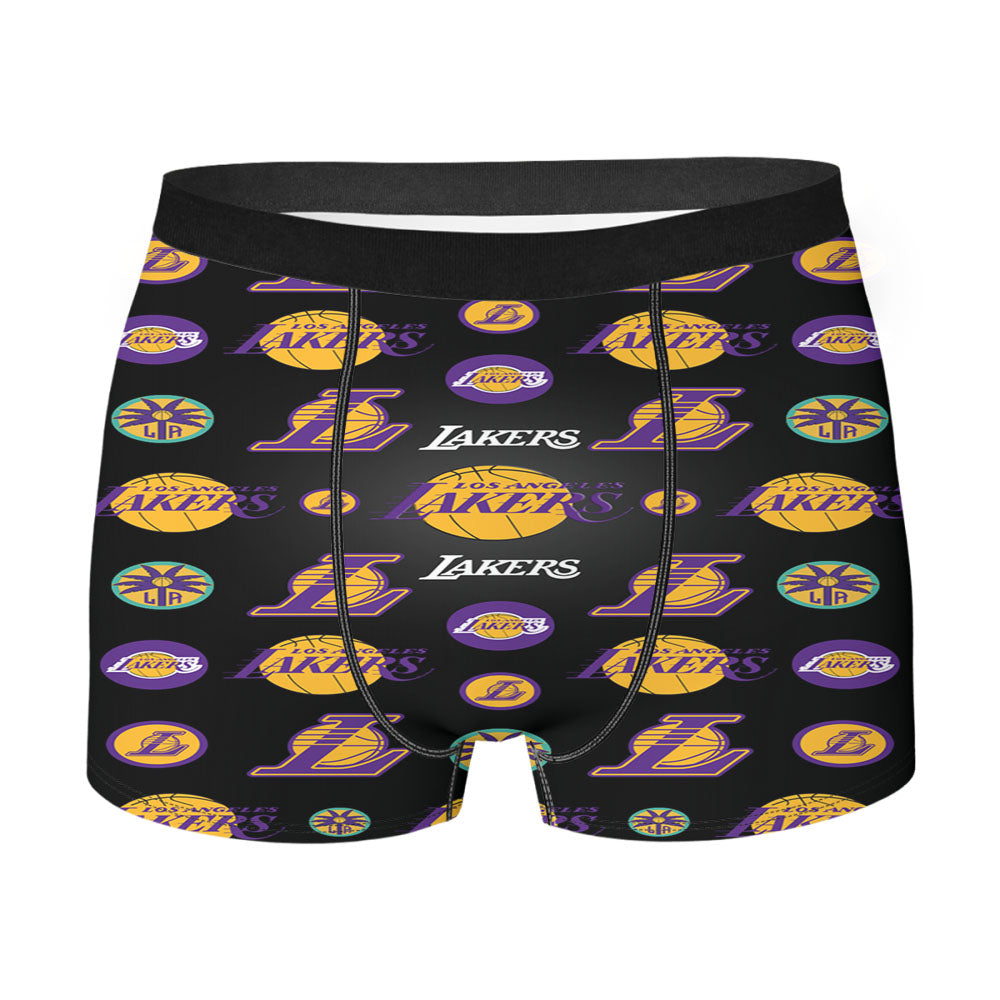 Los Angeles Lakers Logo Pattern Men'S Boxer Briefs