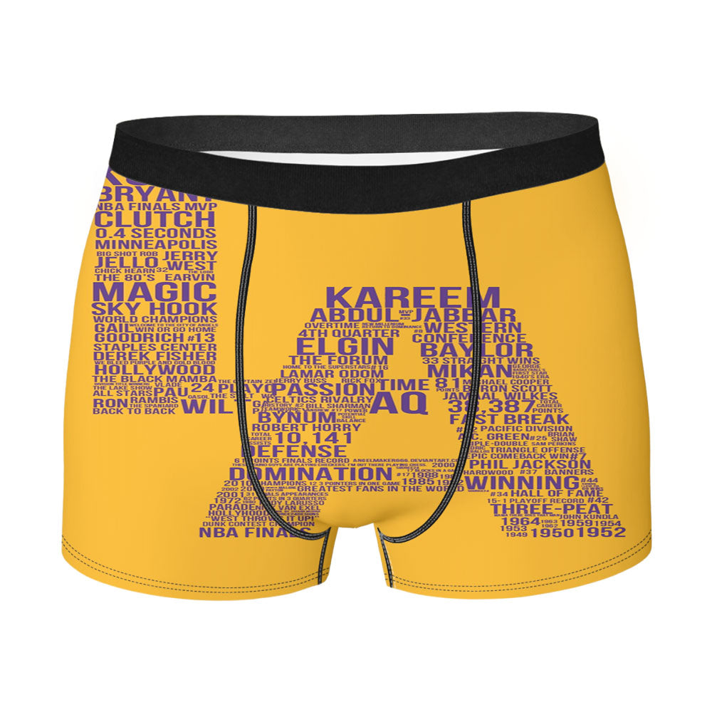 Los Angeles Lakers Typography Men'S Boxer Briefs
