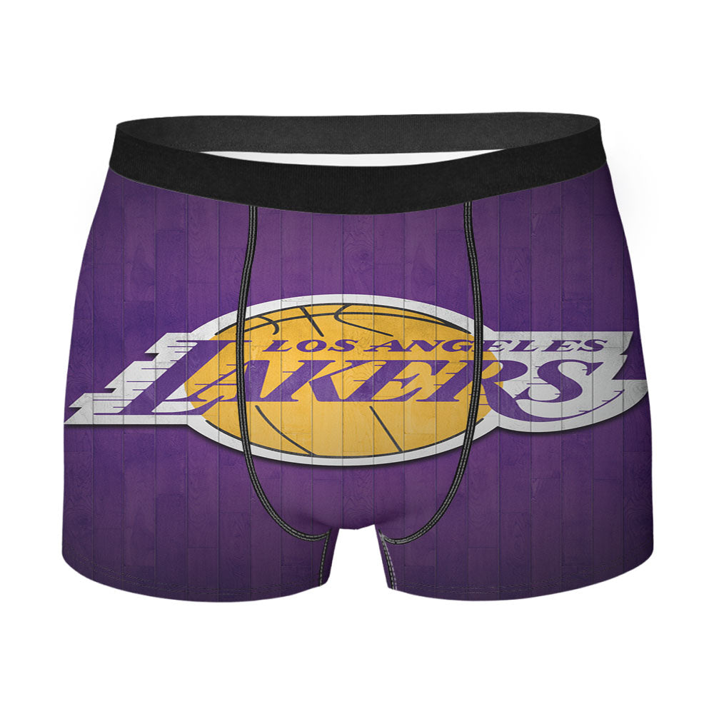 Los Angeles Lakers Wood Logo Men'S Boxer Briefs