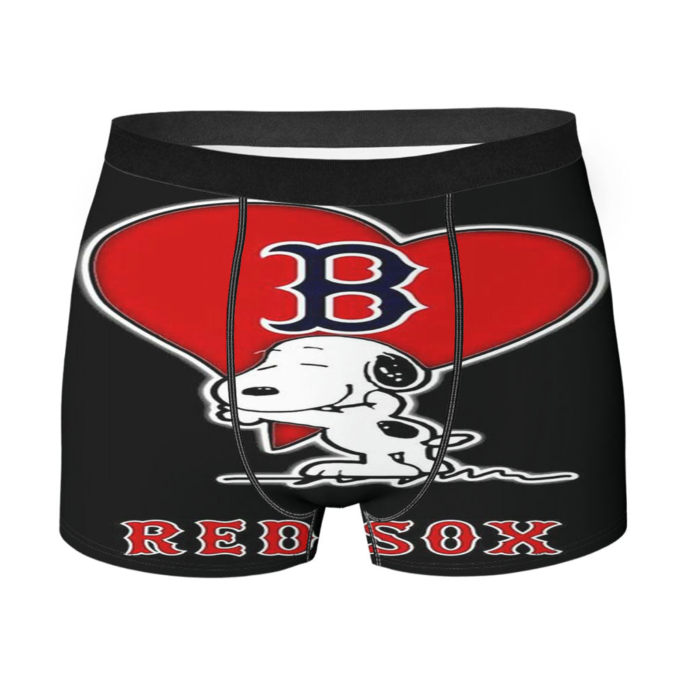 Love Boston Red Sox Snoopy Men'S Boxer Briefs