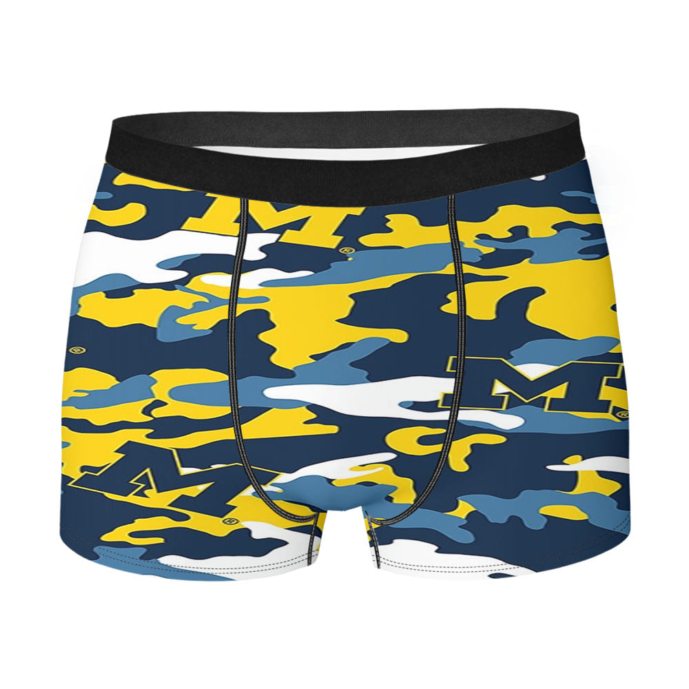 M Michigan Logo Camouflage Men'S Boxer Briefs