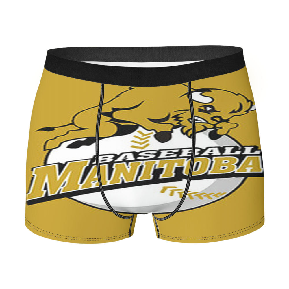 Manitoba Baseball Logo Gold Men'S Boxer Briefs