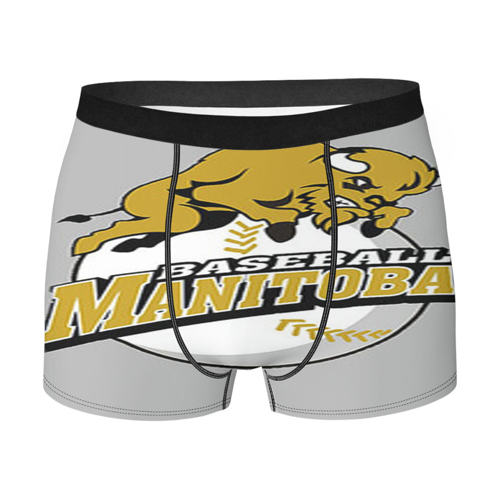 Manitoba Baseball Logo Gray Men'S Boxer Briefs