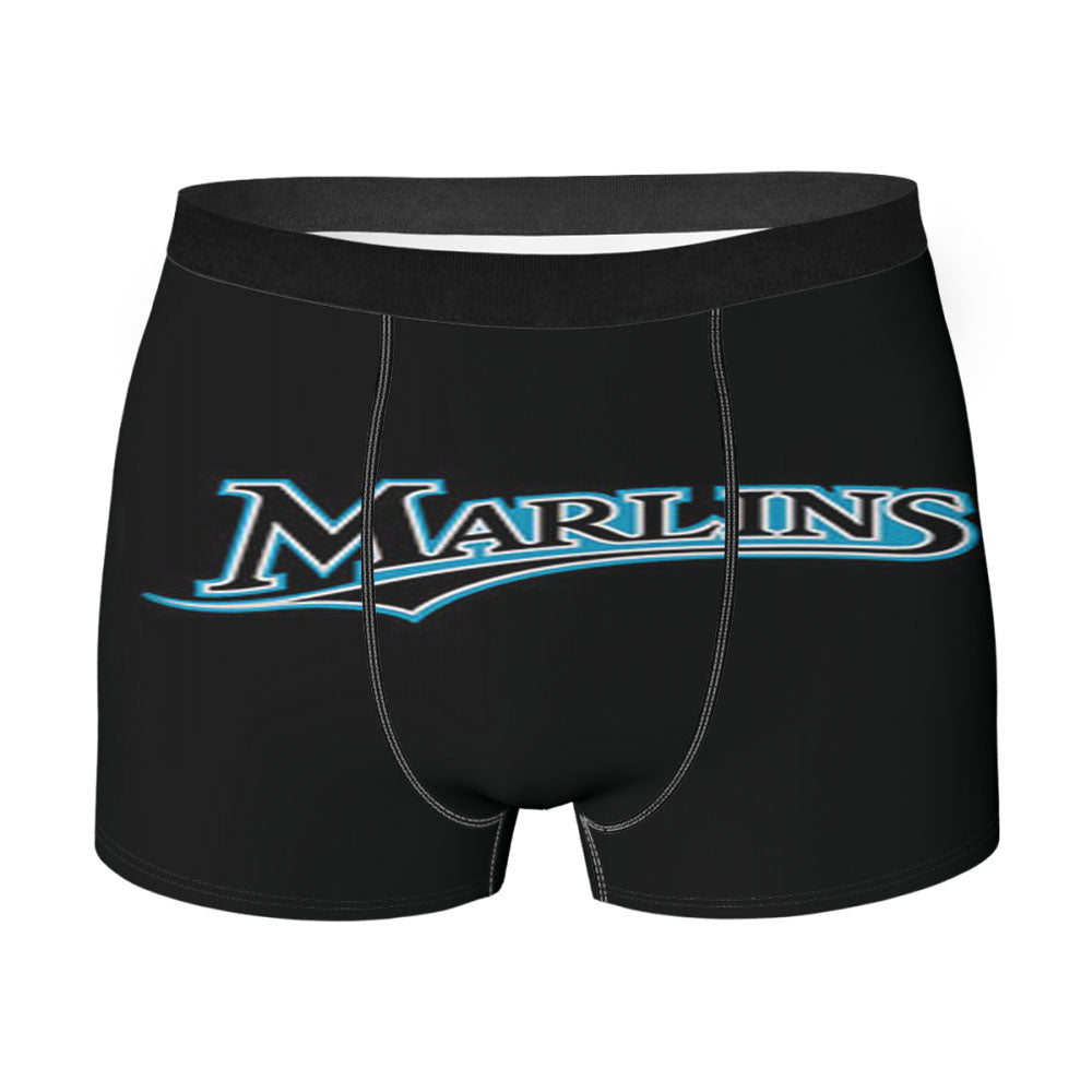 Marlins Baseball Logo Black Men'S Boxer Briefs