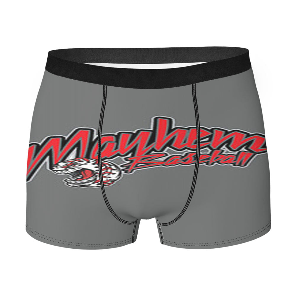 Mayhem Baseball Logo Gray Men'S Boxer Briefs