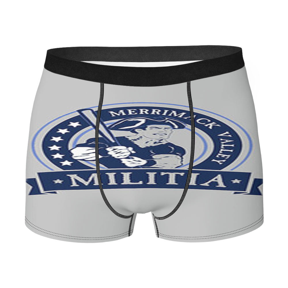 Merrimack Calley Militia Baseball Logo Gray Men'S Boxer Briefs