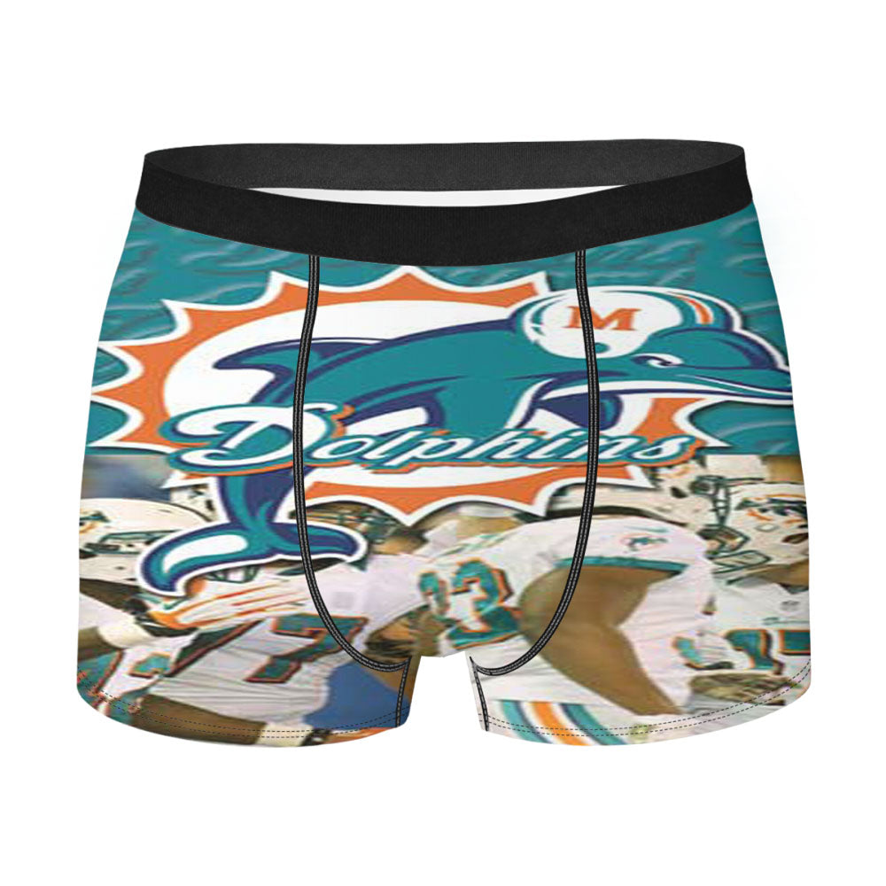Miami Dolphins Halves Men'S Boxer Briefs
