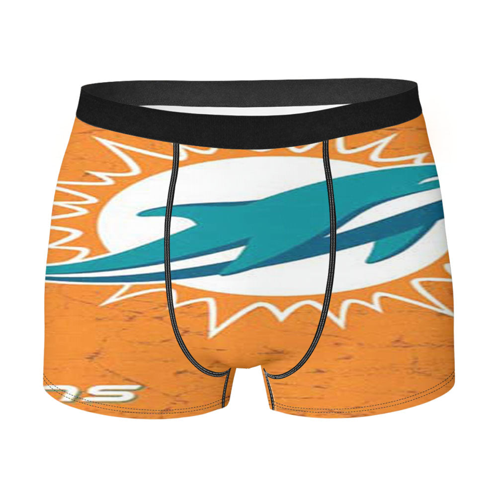 Miami Dolphins Rough Orange Men'S Boxer Briefs