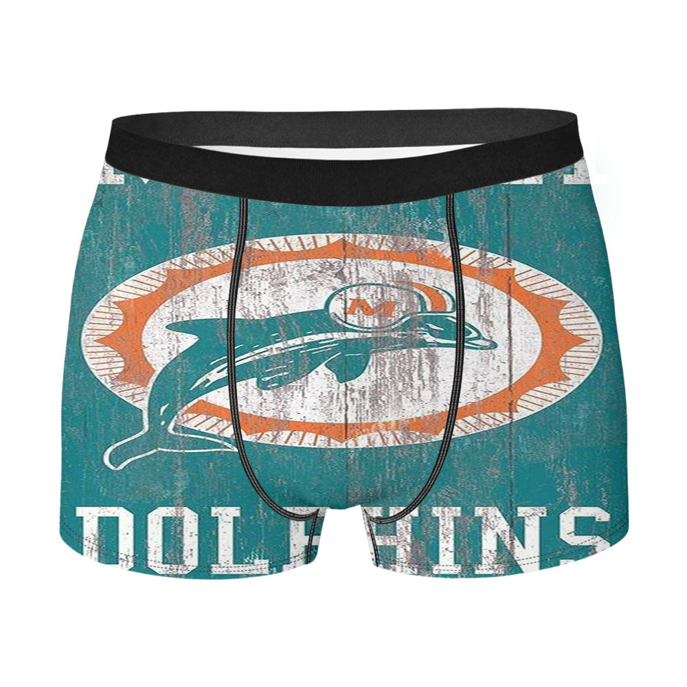 Miami Dolphins Wood Texture Style Men'S Boxer Briefs