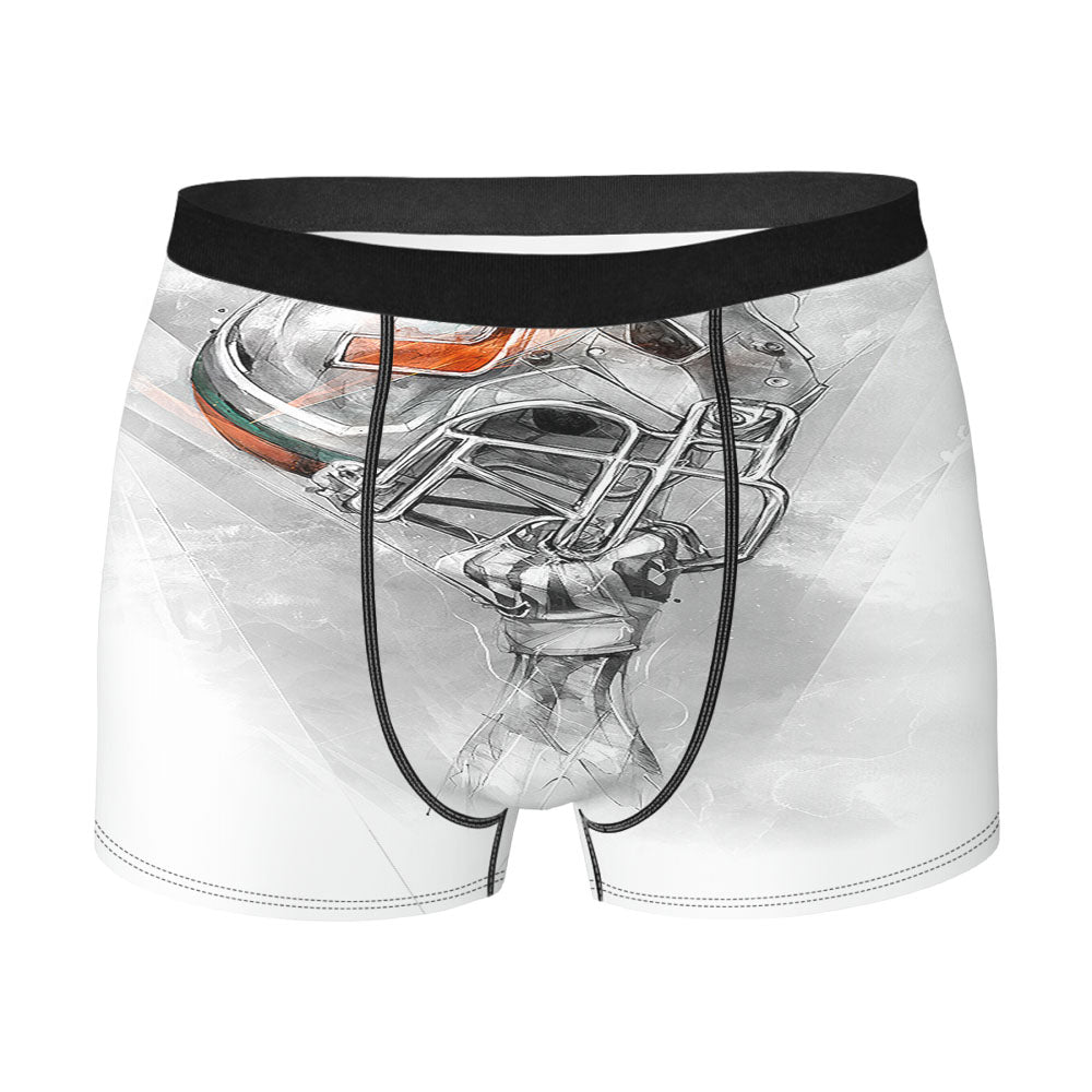 Miami Hurricanes Helmets Men'S Boxer Briefs