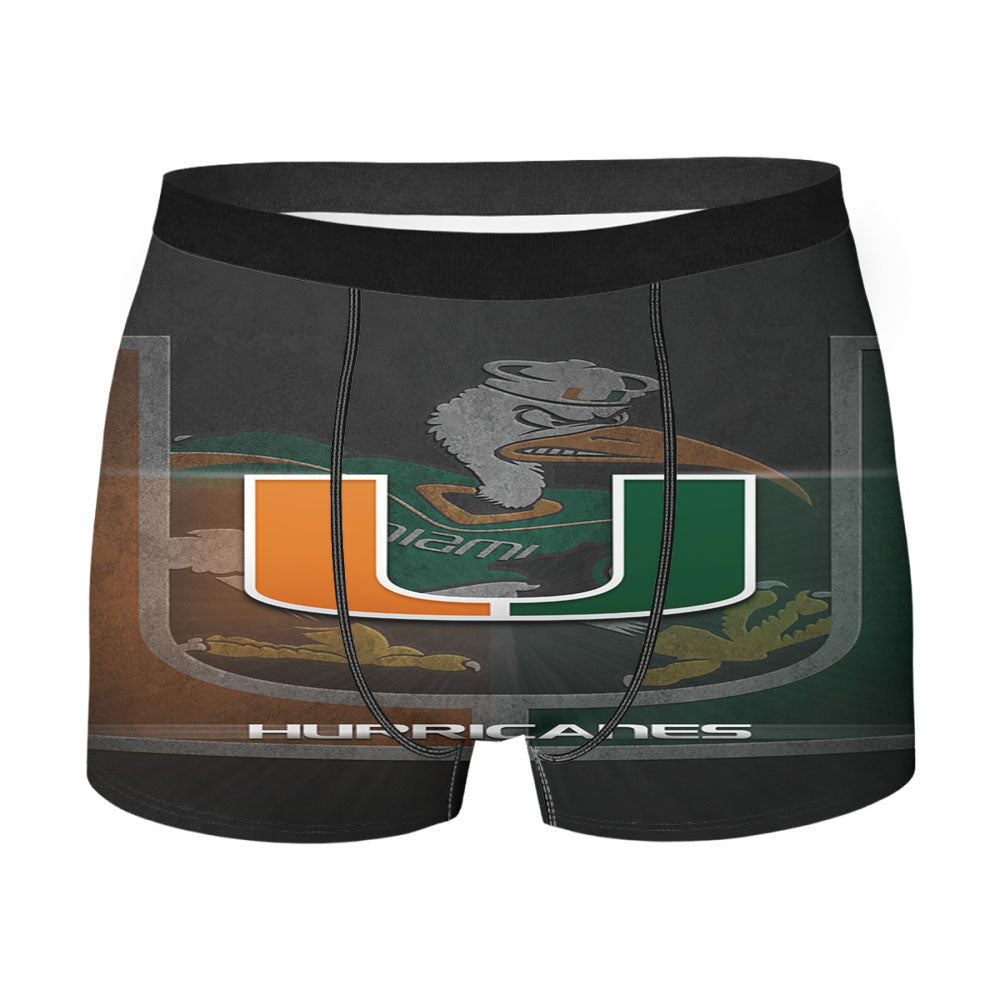 Miami Hurricanes Um 3 Men'S Boxer Briefs