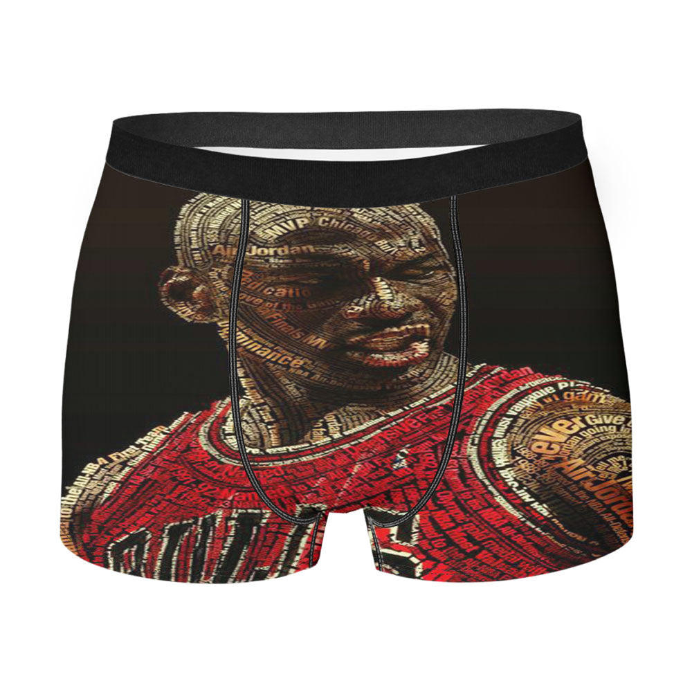 Michael Jordan Typhograpy Men'S Boxer Briefs